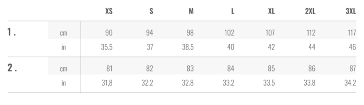 Bib Size Chart